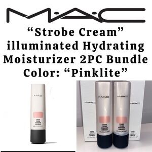 ✨MAC Cosmetics - Strobe Cream moisturizer (Color: “Pinklite”) 2PC Bundle✨NEW✨